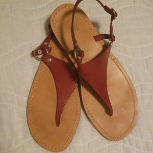 Gap dark red sandals.